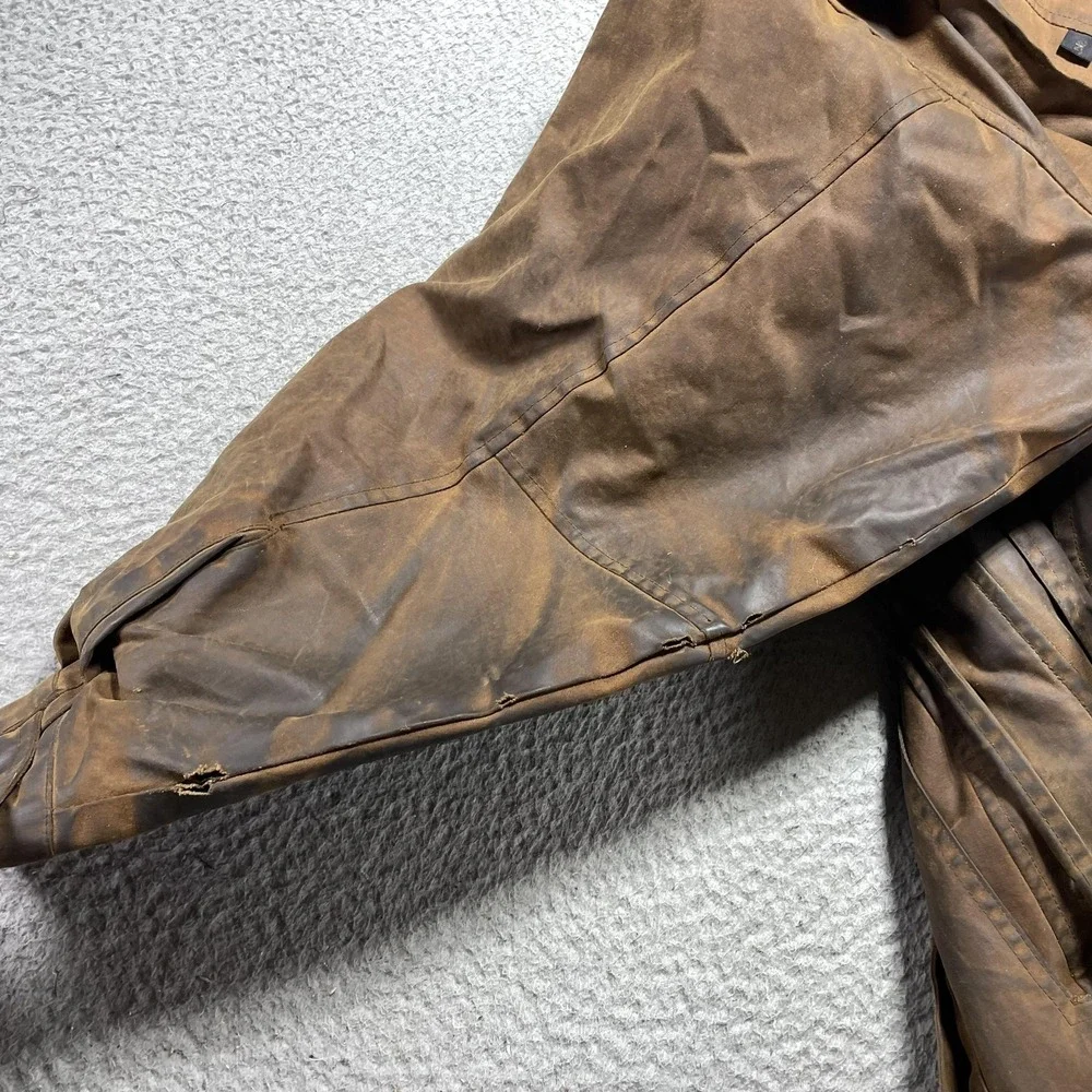 VTG Browning Dura Wax Cotton Quilted Field Jacket Corduroy Collar Brown 2XL